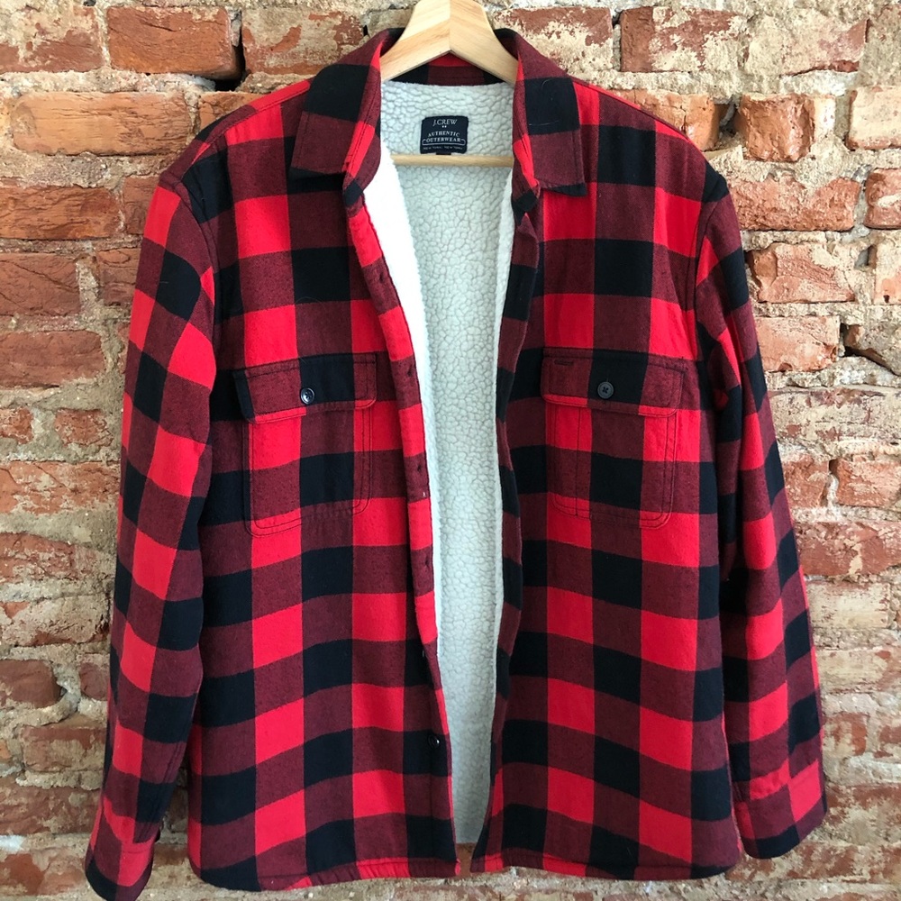 J.Crew Sherpa Lined Shirt Jacket